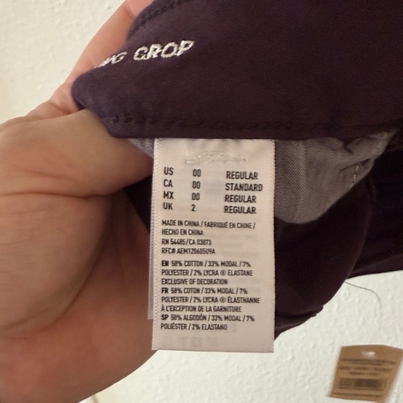 American Eagle dark plum super stretch skinny jeans NWT SIZE 00 Reg - Picture 5 of 11